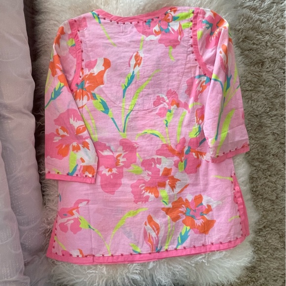 NWT! Gretchen Scott Tuemii embellished tunic, iconic Iris pale pink. Size XS - Picture 10 of 12